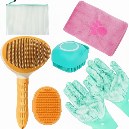 Orange & Teal Grooming Kit